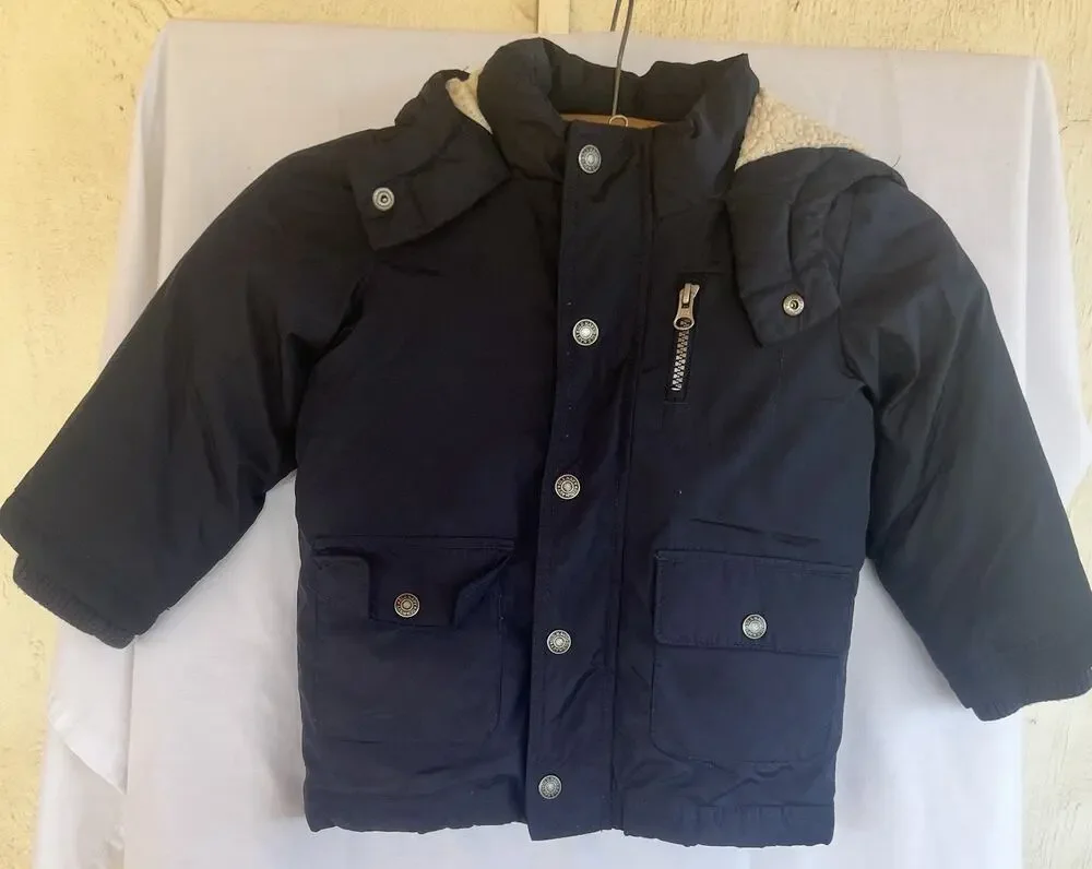 toddler boys 3T Old Navy Frost Free blue puffer ski winter jacket